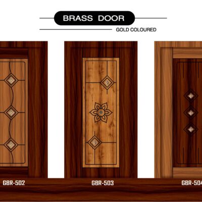 Decorative brass door design