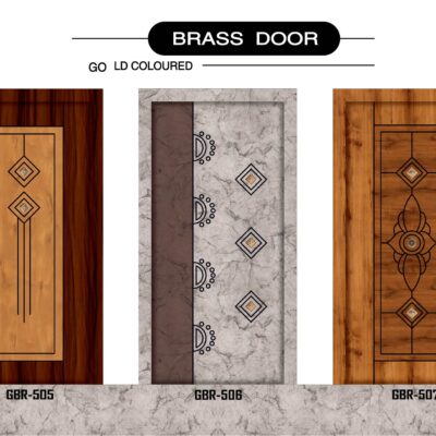 Decorative brass door design