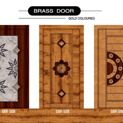 Decorative brass door design
