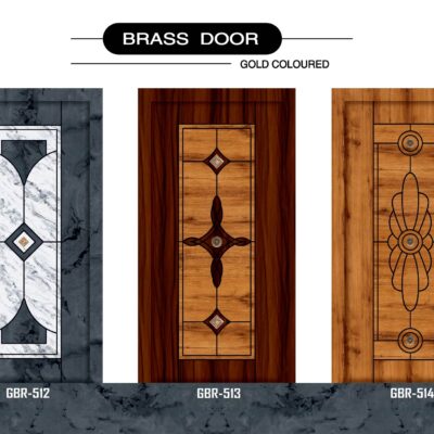 Decorative brass door design