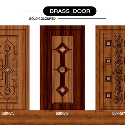 Decorative brass door design