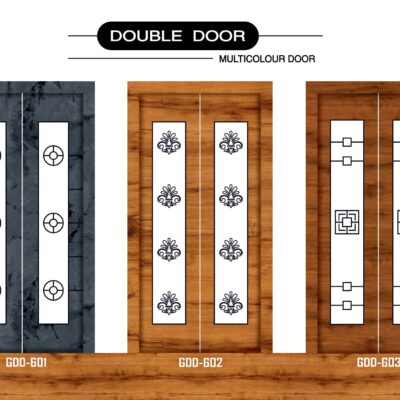 Modern wooden double door