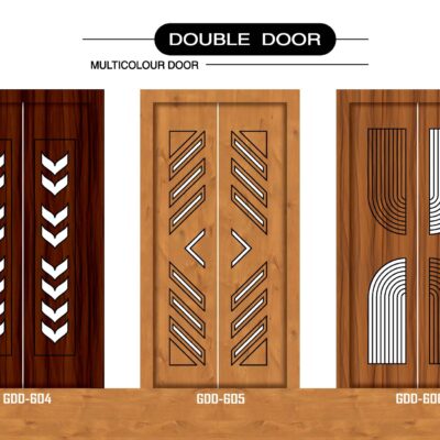 Modern wooden double door