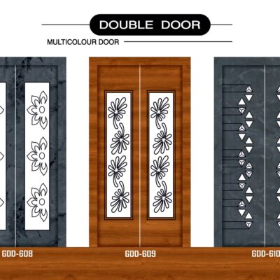 Modern wooden double door