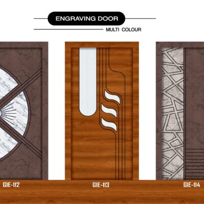 Engraved wooden door design