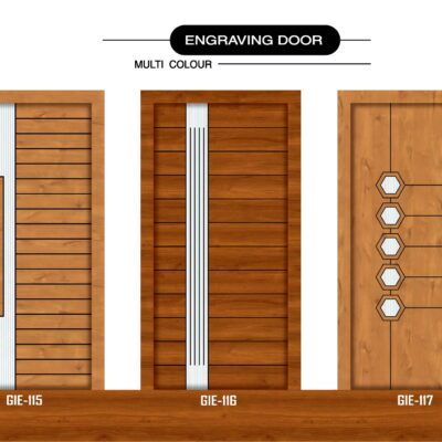 Engraved wooden door design