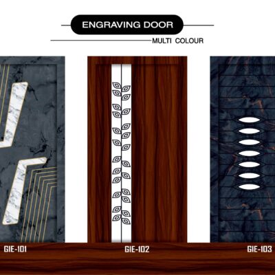 Engraved wooden door design