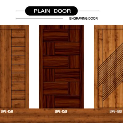 Simple plain wooden door