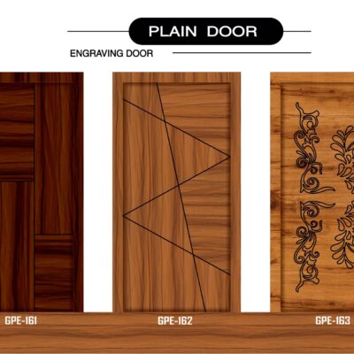 Simple plain wooden door