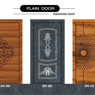Simple plain wooden door
